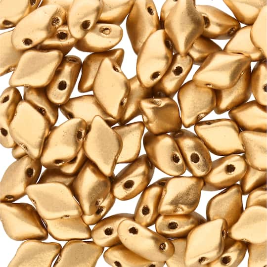 GemDUO™ 8mm 2-Hole Czech Glass Diamond Beads